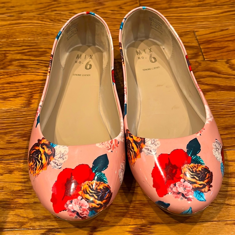 Mix NO. 6 Dalliah leather floral flats